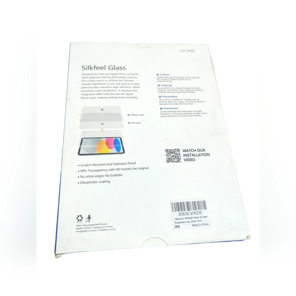 Silkfeel Glass Screen Protector For iPad 7th/8th/9th Gen (iPad 10.2 Inch) New.